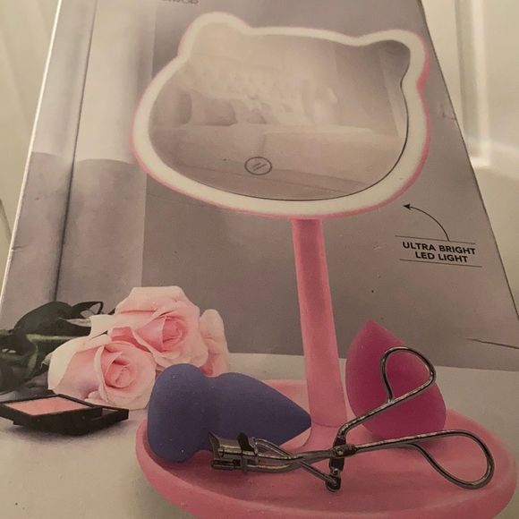 Other - Lighted Mirror Cat Ears Pink & white LED light New
